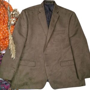 Lauren Raph Lauren Men's Classic Brown Suede Men's Blazer Sz 48R